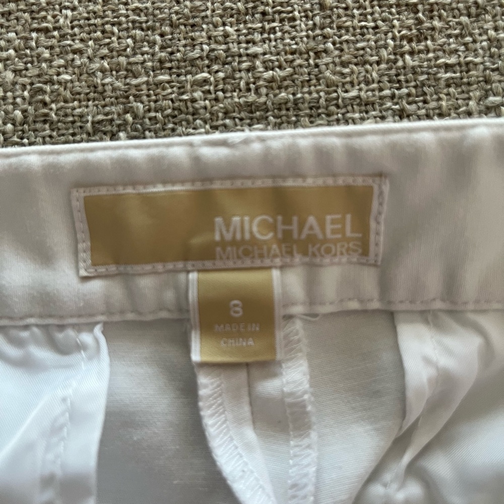 Michael Kors White Pants with Gold Accent - Picture 5 of 7